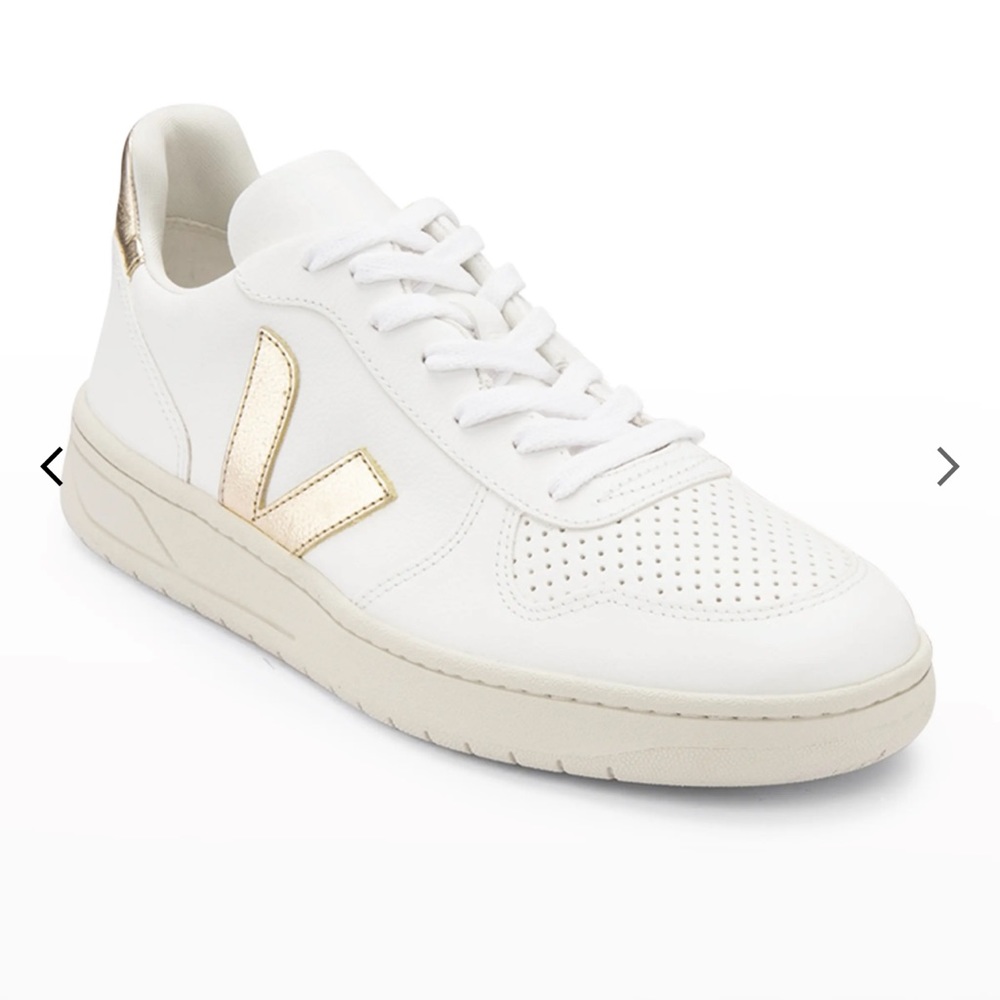 Veja V-10 Metallic Low Top Sneakers